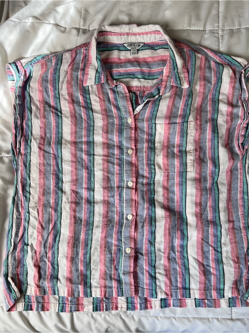 Orvis Women’s Linen Striped Button-Down Shirt